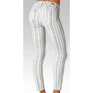 XMAS PANTS / PAIGE Tribal Print Skinny Ankle Jeans